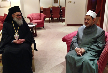 Patriarch John X of Antioch met His Eminence Sheikh Ahmad Al-Taieb, Sheikh of Al-Azhar Mosque