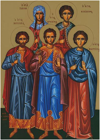 The Holy Martyrs Marcian and Martyrius the Notaries - Greek Orthodox ...